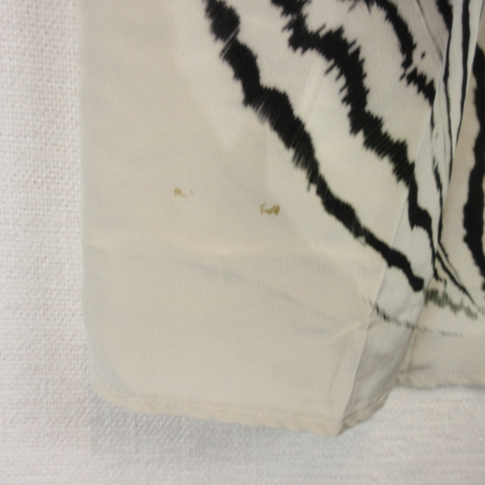 All Saints Astra Piuma Asymmetrical Dress - Cream and Black - Picture 9 of 14